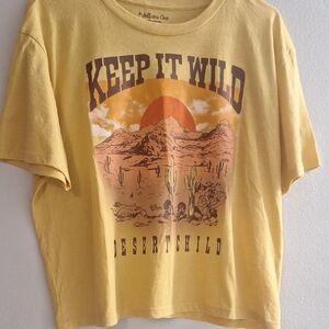 Rebellious One Yellow 'Keep It Wild' Junior's to women's t shirt